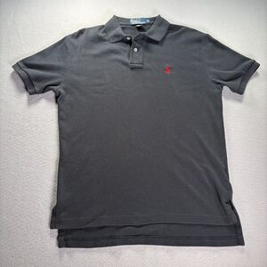 Polo Ralph Lauren Classic Black Cotton Polo Shirt – Red Pony  - Men's Small